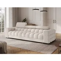 MOEBLO Sofa Telli, Modernes 3-Sitzer-Sofa aus Stoff, Couch & Polstermöbel mit Schlaffunktion, verstellbaren Kopfstützen, freistehend für Wohnzimmer, (BxHxT): 260 × 96 × 100 cm