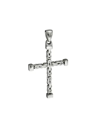 Zeeme Basic Anhänger Silber 925 Kreuz-Motiv Königskette poliert 52mm