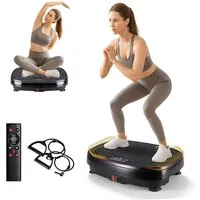Nettlife Vibrationsplatte 199 Stufen 9 Programmen Ganzkörpertraining bis 150 kg, 200 W, Vibration Plate Bluetooth Fitnessgeräte Zuhause Max. Belastung 150 KG