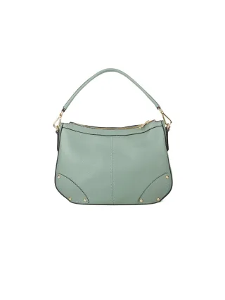 Giulia Monti Schultertasche in Blassgrün