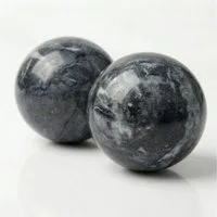 INTERGARDEN Massageball Qi Gong Kugeln Naturstein – Poliert, Massage- & Handkugeln 2er Set