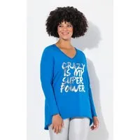 Angel of Style Longshirt T-Shirt A-Linie Metallic-Print Langarm