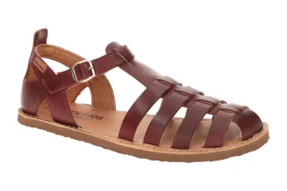 Pikolinos W0F-0934 BETERA Damen Sandale rot arcilla flexibel flach Klettversc...