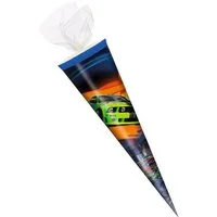 Livepac Office Schultüte Schultüte / Zuckertüte / 35cm / rund / Tüllverschluss / "Sportwagen"