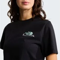 The North Face T-Shirt W MONTE REGULAR SHORT SLEEVE TEE-GRAPHIC normale Passform, kurze Ärmel, für Sportmode und Outdoormode