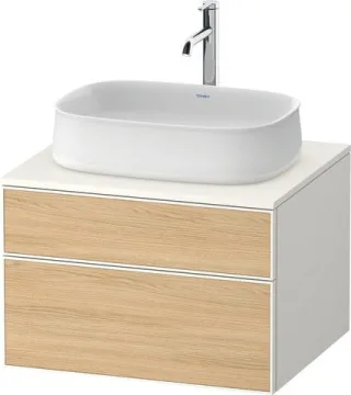 Duravit Zencha Konsolenwaschtischunterbau wandhängend Natur Eiche & Weiß Matt & Supermatt 650x550x44 ZE4820030840000