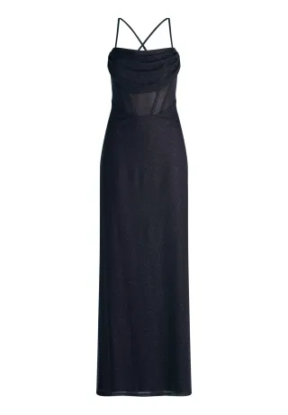 VM by Vera Mont - Kleid gefüttert, lang Dark Blue - Gr. - 32
