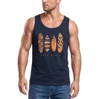 Neverless Tanktop Herren Tank-Top Surfing Fashion Aufdruck Long Beach Surfboard Sommer mit Print