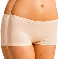 HERMKO Panty Shorties (Pack, 2er) Baumwolle/Elastan, bequemer Umschlagbund, höher geschnitten