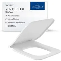 Villeroy & Boch WC-Sitz Venticello, mit Absenkautomatik, abnehmbar, Sandwich-Slim Design, aus Duroplast