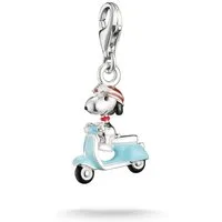 THOMAS SABO Charm-Einhänger THOMAS SABO x Peanuts Snoopy auf der Vespa Charm - Original, Emaille