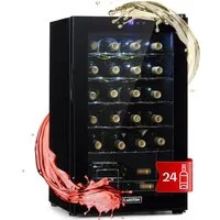 Klarstein Weinkühlschrank Shiraz 24 Uno, für 24 Standardflaschen á 0,75l,Wein Flaschenkühlschrank Weintemperierschrank Weinschrank Kühlschrank