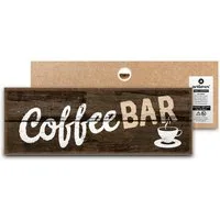 ARTFAVES Holzbild Schild mit Spruch - Coffee Bar - Kaffee, Espresso