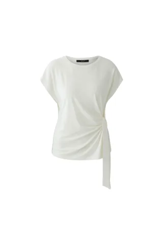 Oui - T-Shirt Modalmischung cloud dancer - Gr. - 40