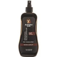 Australian Gold Selbstbräunungslotion Gel with Bronzer Dark Tanning Accelerator Spray 237ml, Mit natürliche Bronzer für ein schnelles Bräunungsergebnis