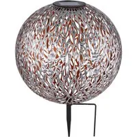GLOBO LIGHTING LED Solarleuchte SOLAR, LED fest integriert, Warmweiß, Solarlampe für Garten, Toller Lichteffekt, Solarkugel mit Erdspieß