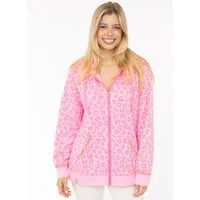 Zwillingsherz Kapuzensweatjacke "Soft Leo" Mini-Me, mit Leo Muster, Zipper und Kängurutaschen
