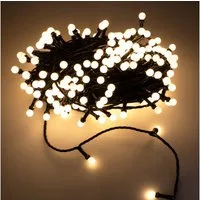 Spetebo LED-Lichterkette für Außen mit 200 mini Kugeln - 20 m -, 200-flammig, mit Dimmer und Timer