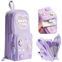 Zaewry Federmäppchen 3 Fächer Große Kapazität Kawaii Mäppchen Federtasche, Stiftetasche Pencil Case Bleistifttasche für Schule Und Büro