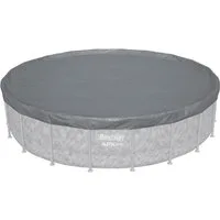 Bestway Pool-Abdeckplane Ø 615 cm (Packung, 1-St., für 610 cm Frame Pools), Integrierter Ganzjahresschutz Polar Shield™