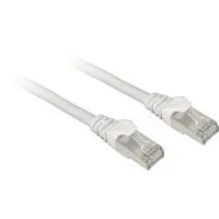 Patchkabel SFTP, RJ-45, mit Cat.7a Rohkabel weiß, 50cm
