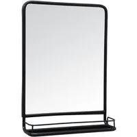 Ib Laursen Wandspiegel Laursen - Wandspiegel mit Ablage 70x49cm (3129-25) Metall Schwarz