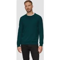s.Oliver Longpullover Strickpullover Baumwollpullover mit Logo-Stickerei