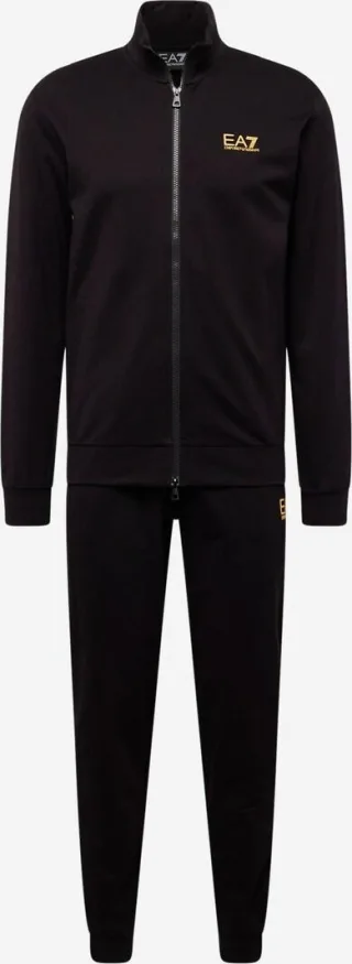 EA7 Emporio Armani Zip Trainingsanzug Schwarz