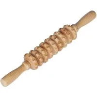 relaxdays Massageroller 2 x Massage Roller aus Holz, 1-tlg.