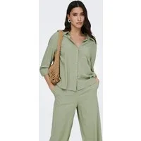 JDY Hemdbluse JDYCAYA LINEN LOOSE L/S SHIRT WVN DIA mit Leinen