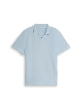 Tom Tailor - Piqué Poloshirt aus Baumwolle light blue grey - Gr. - XXL