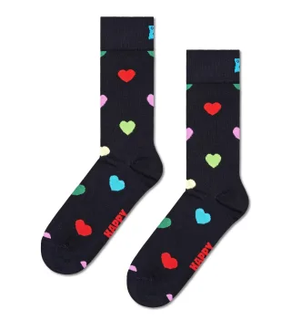 happy socks - Heart Sock Schwarz - Gr. - 43.5