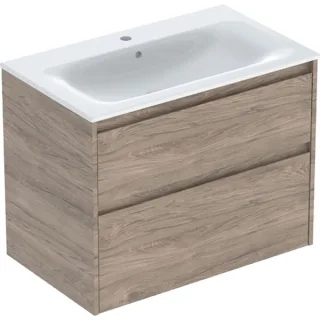 Geberit Renova Plan Set Möbelwaschtisch schmaler Rand, mit Unterschrank, zwei, 504040JR1 504040JR1