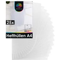 OfficeTree Schulheft OfficeTree 25x Hefthüllen A4 Transparent - Heftumschläge, DIN A4, Transparente Heftumschläge