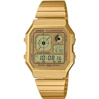 CASIO VINTAGE Chronograph A130WEG-9AEF, Quarzuhr, Armbanduhr, Damenuhr, Herrenuhr, Edelstahlarmband, digital