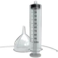 FixedByU Öltrichter Ölwechselkit Rasenmäher mit Absaugspritze Absaugschlauch Trichter, (Set, 3-tlg), sauberes Einfüllen von neuem Öl kein Verschütten mehr beim Öl wechsel