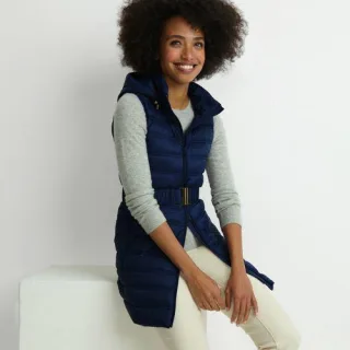 Daunenweste WANDERWEIGHT Verstaubar Ultraleicht mit Gürtel für Damen, Damen, size: regular, Blau, Nylon, by Lands' End
