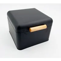 ADOB Brotkasten Schwarz-Matt aus Metall, Metall