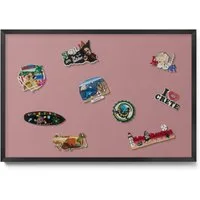 Tulup Magnettafel mit schwarzem Rahmen, einfarbigen Farben, für das Homeoffice, Magnetisches Memoboard Dekorative für Erinnerungen
