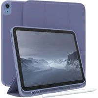 EAZY CASE Tablet-Hülle Penholder Smartcase für Apple iPad 10. Gen. (2022) 10,9 Zoll, Tablettasche klappbares Etui mit Penholder Stifthalterung Eis Blau