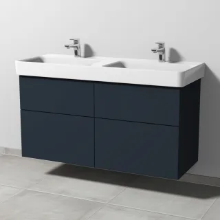 Sanipa 3way Waschtischunterbau zu Laufen Pro S Waschtisch mit 4 Auszügen, Marine-Matt SP7871R