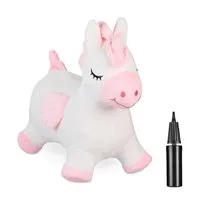 relaxdays Hüpftier Einhorn mit Bezug