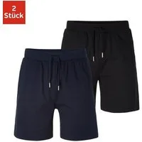 AUTHENTIC LE JOGGER Schlafshorts kurze Relaxshorts, mit Kordel (2-tlg) aus reiner Baumwolle