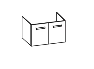 Artiqua 412 Waschtischunterschrank für Softmood T0558, Riviera Eiche quer NB, 412-WU2T-I35-7180-438 412-WU2T-I35-7180-438