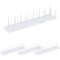 relaxdays Taubenspikes Vogelabwehr Spikes 4er Set, 9.5x40x9 cm, 4er Set