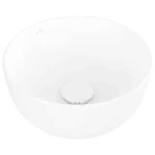 Villeroy und Boch Artis Aufsatzwaschtisch 43893201 d= 32,5cm, rund, ohne Hahnlochbank, ohne Überlauf, weiß