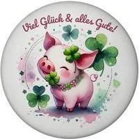 speecheese Magnet Glücksschwein Magnet rund