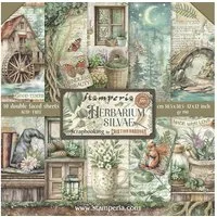 Stamperia Motivpapier Scrapbook-Block Herbarium Silvae, 10 Blatt