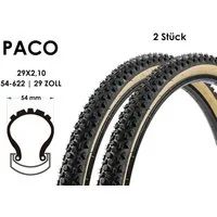 Paco Fahrradreifen 2Stück 29x2.10 MTB Fahrrad Reifen PACO Tires Mantel Decke 54-622