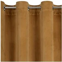 Design91 Vorhang Samtvorhänge 140x250 cm (1 St), Ösen, blickdicht, Samt, Wohnzimmer